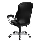 English Elm EE1926 Contemporary Commercial Grade Leather Executive Office Chair Black LeatherSoft EEV-14068