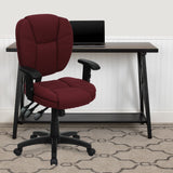 English Elm EE1930 Contemporary Commercial Grade Fabric Task Office Chair Burgundy Fabric EEV-14083
