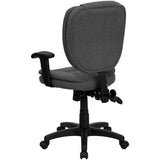 English Elm EE1930 Contemporary Commercial Grade Fabric Task Office Chair Gray Fabric EEV-14084