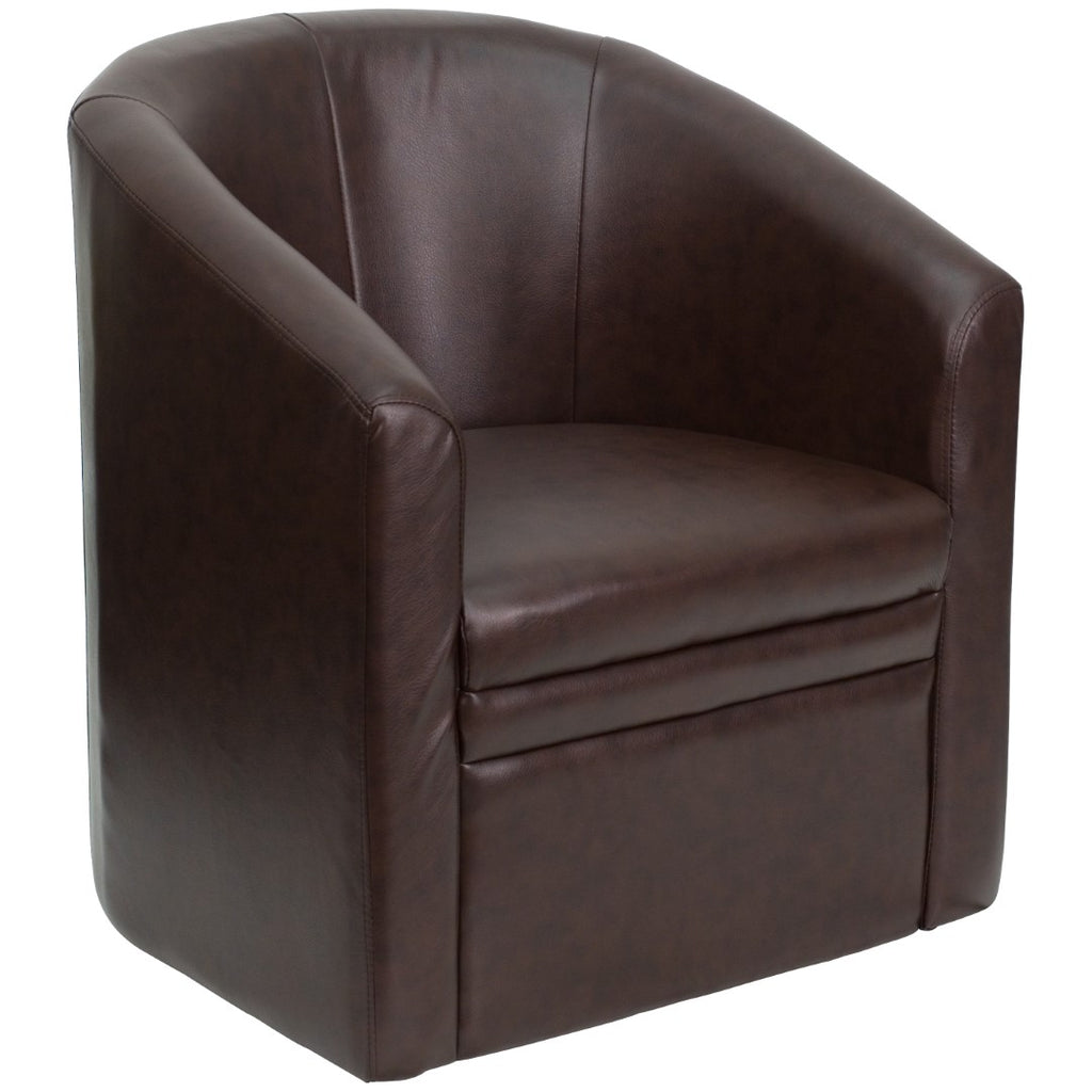 English Elm EE1936 Transitional Commercial Grade Lounge Reception Chair Brown EEV-14091