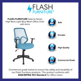 English Elm EE1943 Contemporary Commercial Grade Mesh Executive Office Chair Blue EEV-14111