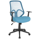 English Elm EE1943 Contemporary Commercial Grade Mesh Executive Office Chair Blue EEV-14111