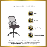 English Elm EE1942 Contemporary Commercial Grade Mesh Executive Office Chair Dark Gray EEV-14102