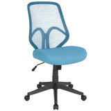 English Elm EE1942 Contemporary Commercial Grade Mesh Executive Office Chair Light Blue EEV-14104