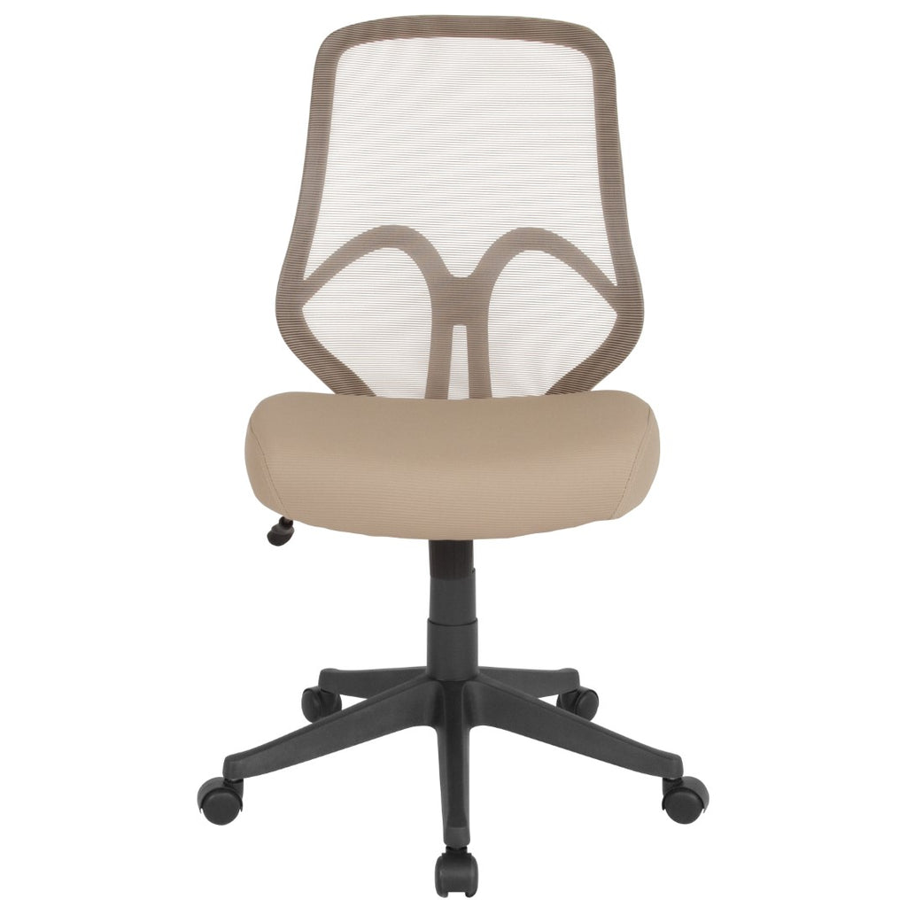 English Elm EE1942 Contemporary Commercial Grade Mesh Executive Office Chair Light Brown EEV-14105