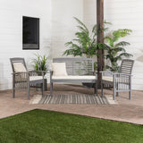 3-Piece Acacia Patio Chat Set - Grey Wash