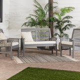 3-Piece Acacia Patio Chat Set - Grey Wash