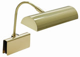 Grand Piano Halogen Clamp Lamp 10" Polished Brass