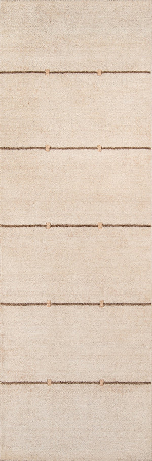 Momeni Gramercy GM-03 Hand Loomed Contemporary Striped Indoor Area Rug Sand 9'6" x 13'6" GRAMEGM-03SND96D6