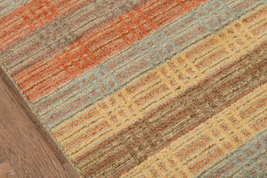 Momeni Gramercy GM-06 Hand Loomed Contemporary Striped Indoor Area Rug Multi 9'6" x 13'6" GRAMEGM-06MTI96D6