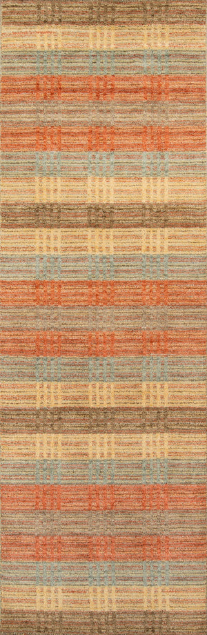 Momeni Gramercy GM-06 Hand Loomed Contemporary Striped Indoor Area Rug Multi 9'6" x 13'6" GRAMEGM-06MTI96D6