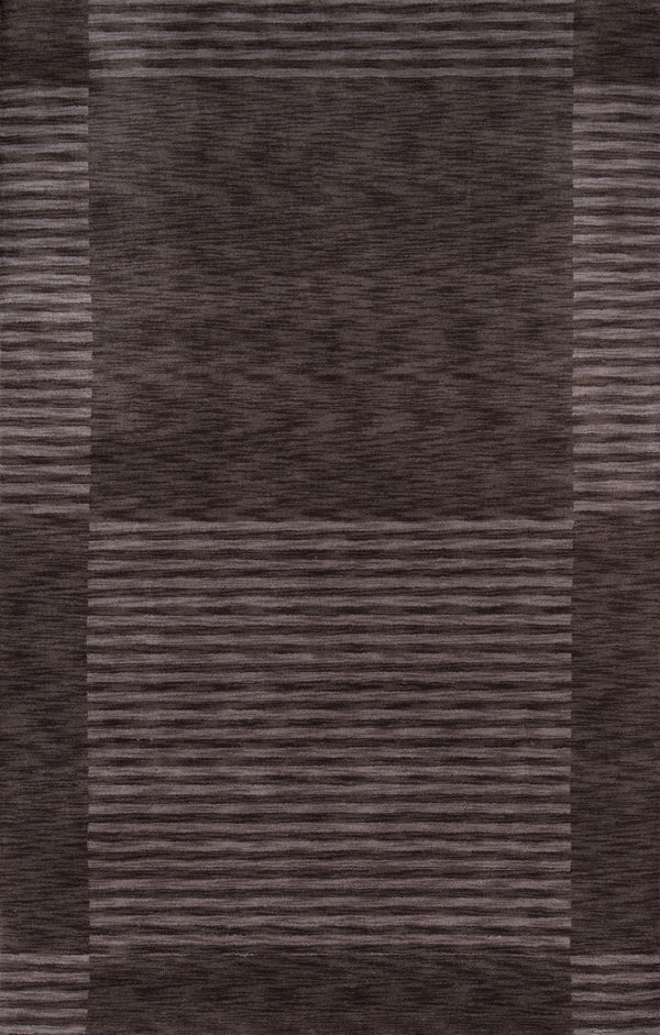 Momeni Gramercy GM-07 Hand Loomed Contemporary Striped Indoor Area Rug Carbon 9'6" x 13'6" GRAMEGM-07CAR96D6