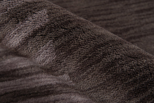 Momeni Gramercy GM-07 Hand Loomed Contemporary Striped Indoor Area Rug Carbon 9'6" x 13'6" GRAMEGM-07CAR96D6