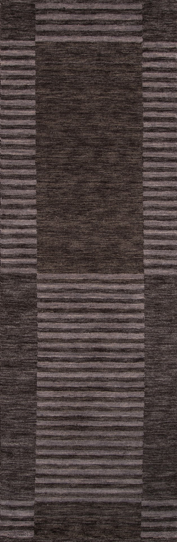 Momeni Gramercy GM-07 Hand Loomed Contemporary Striped Indoor Area Rug Carbon 9'6" x 13'6" GRAMEGM-07CAR96D6