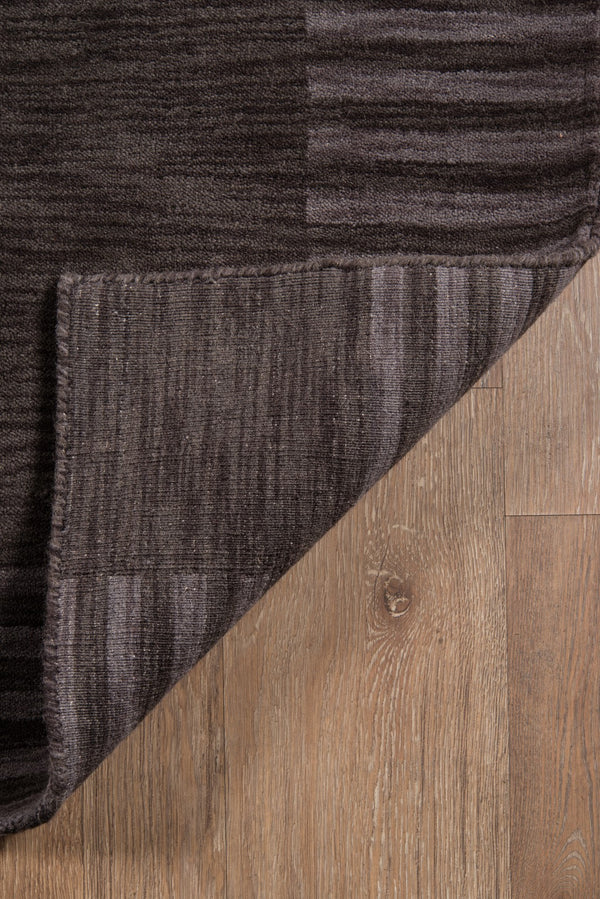 Momeni Gramercy GM-07 Hand Loomed Contemporary Striped Indoor Area Rug Carbon 9'6" x 13'6" GRAMEGM-07CAR96D6