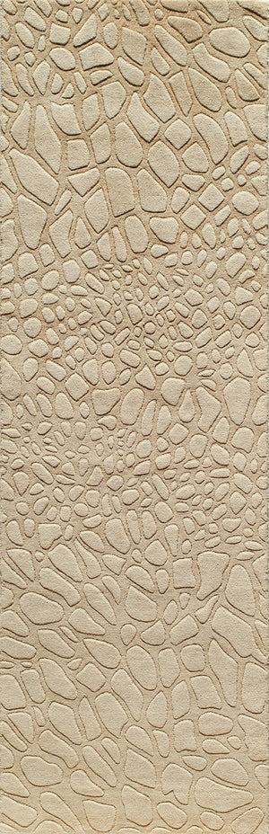 Momeni Gramercy GM-11 Hand Loomed Contemporary Solid Indoor Area Rug Beige 8' x 11' GRAMEGM-11BGE80B0