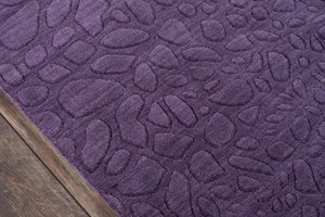Momeni Gramercy GM-11 Hand Loomed Contemporary Solid Indoor Area Rug Purple 9'6" x 13'6" GRAMEGM-11PUR96D6