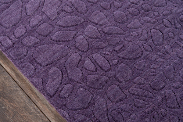 Momeni Gramercy GM-11 Hand Loomed Contemporary Solid Indoor Area Rug Purple 9'6" x 13'6" GRAMEGM-11PUR96D6