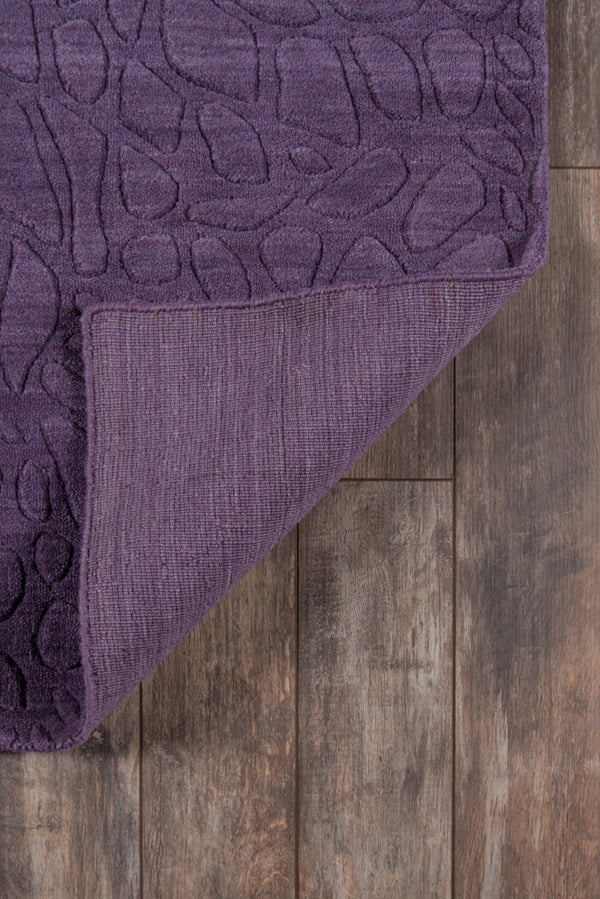 Momeni Gramercy GM-11 Hand Loomed Contemporary Solid Indoor Area Rug Purple 9'6" x 13'6" GRAMEGM-11PUR96D6