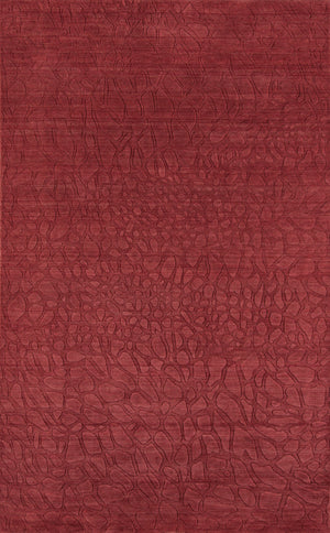 Momeni Gramercy GM-11 Hand Loomed Contemporary Solid Indoor Area Rug Red 7'6" x 9'6" GRAMEGM-11RED7696