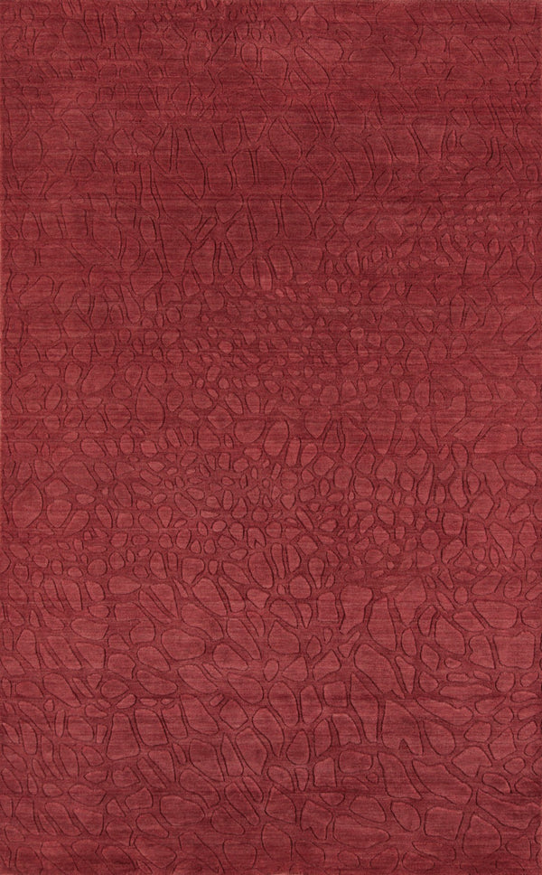 Momeni Gramercy GM-11 Hand Loomed Contemporary Solid Indoor Area Rug Red 7'6" x 9'6" GRAMEGM-11RED7696
