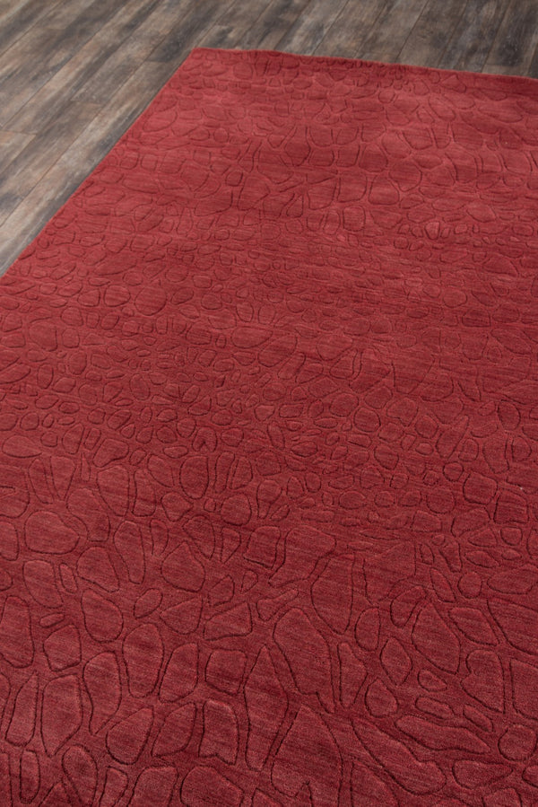 Momeni Gramercy GM-11 Hand Loomed Contemporary Solid Indoor Area Rug Red 7'6" x 9'6" GRAMEGM-11RED7696