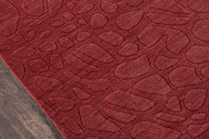 Momeni Gramercy GM-11 Hand Loomed Contemporary Solid Indoor Area Rug Red 7'6" x 9'6" GRAMEGM-11RED7696