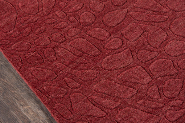 Momeni Gramercy GM-11 Hand Loomed Contemporary Solid Indoor Area Rug Red 7'6" x 9'6" GRAMEGM-11RED7696