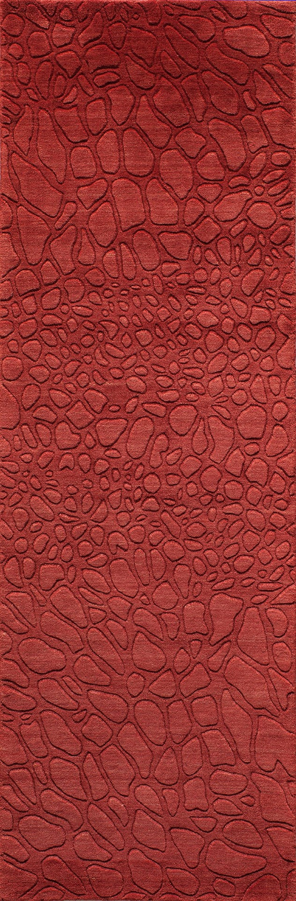 Momeni Gramercy GM-11 Hand Loomed Contemporary Solid Indoor Area Rug Red 7'6" x 9'6" GRAMEGM-11RED7696