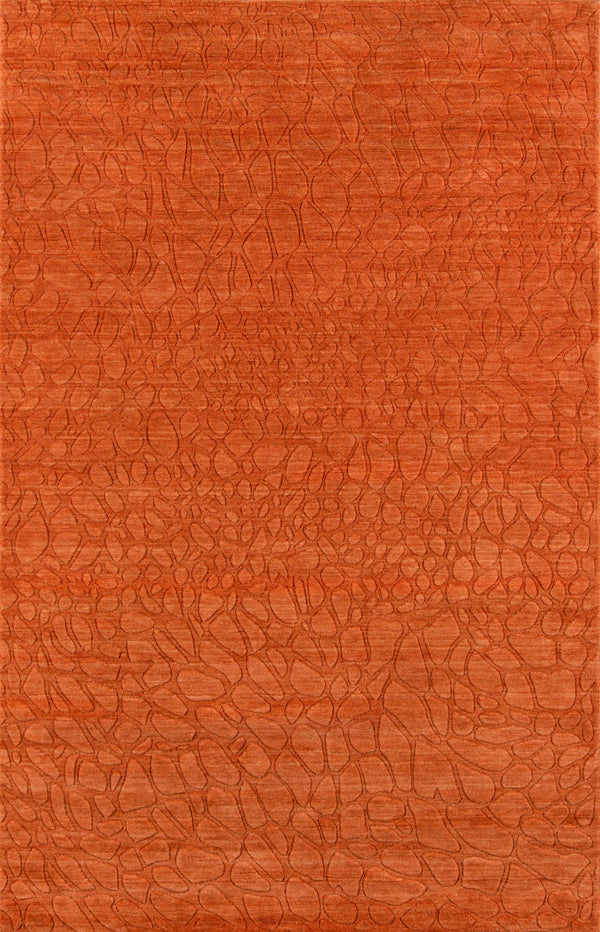 Momeni Gramercy GM-11 Hand Loomed Contemporary Solid Indoor Area Rug Tangerine 8' x 11' GRAMEGM-11TAG80B0