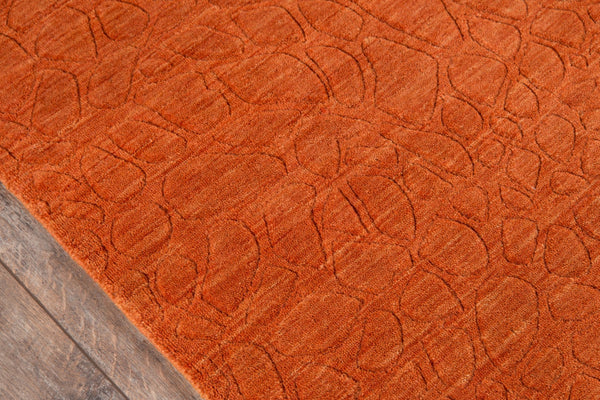 Momeni Gramercy GM-11 Hand Loomed Contemporary Solid Indoor Area Rug Tangerine 8' x 11' GRAMEGM-11TAG80B0