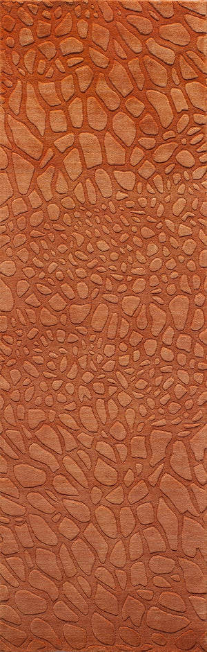 Momeni Gramercy GM-11 Hand Loomed Contemporary Solid Indoor Area Rug Tangerine 8' x 11' GRAMEGM-11TAG80B0