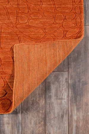Momeni Gramercy GM-11 Hand Loomed Contemporary Solid Indoor Area Rug Tangerine 8' x 11' GRAMEGM-11TAG80B0