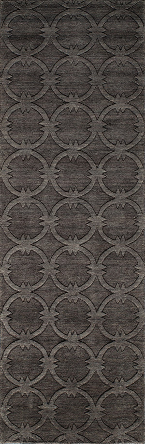 Momeni Gramercy GM-13 Hand Loomed Contemporary Geometric Indoor Area Rug Charcoal 9'6" x 13'6" GRAMEGM-13CHR96D6