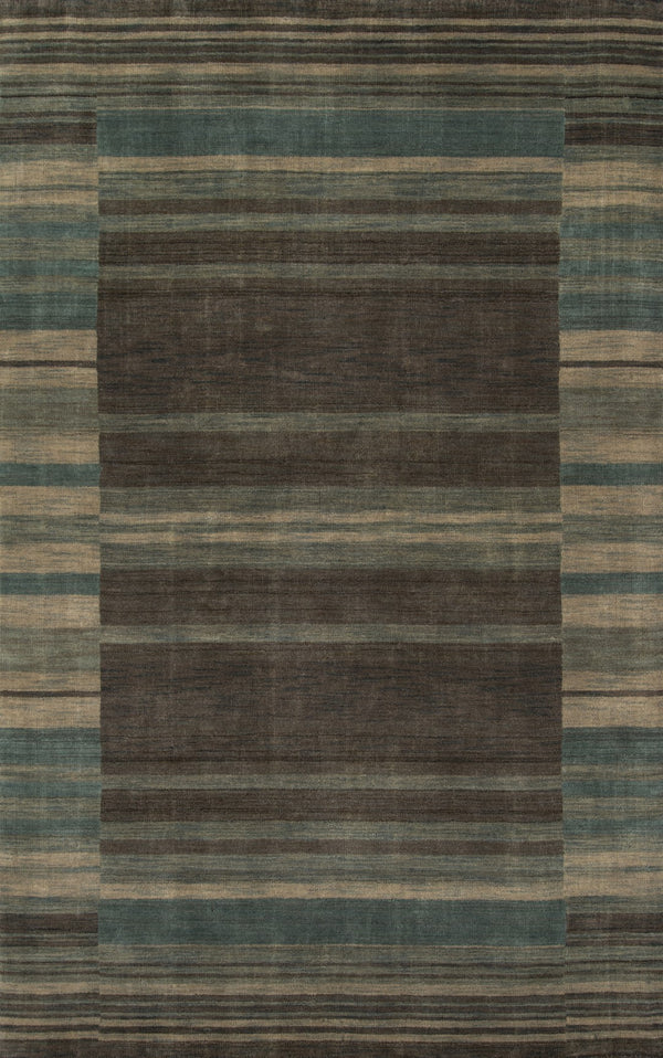 Momeni Gramercy GM-15 Hand Loomed Contemporary Geometric Indoor Area Rug Blue 9'6" x 13'6" GRAMEGM-15BLU96D6