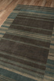 Momeni Gramercy GM-15 Hand Loomed Contemporary Geometric Indoor Area Rug Blue 9'6" x 13'6" GRAMEGM-15BLU96D6