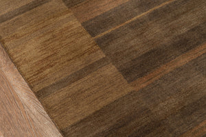 Momeni Gramercy GM-15 Hand Loomed Contemporary Geometric Indoor Area Rug Brown 9'6" x 13'6" GRAMEGM-15BRN96D6