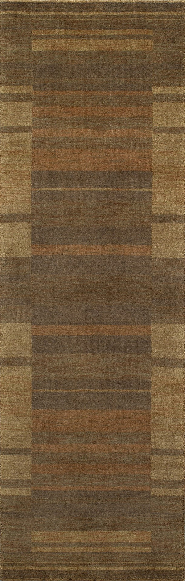 Momeni Gramercy GM-15 Hand Loomed Contemporary Geometric Indoor Area Rug Brown 9'6" x 13'6" GRAMEGM-15BRN96D6