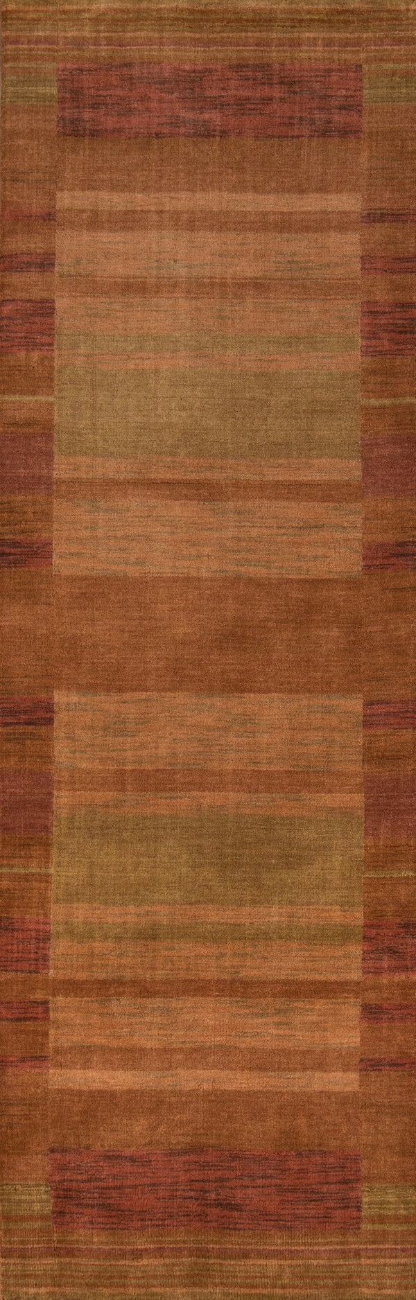 Momeni Gramercy GM-15 Hand Loomed Contemporary Geometric Indoor Area Rug Rust 9'6" x 13'6" GRAMEGM-15RST96D6