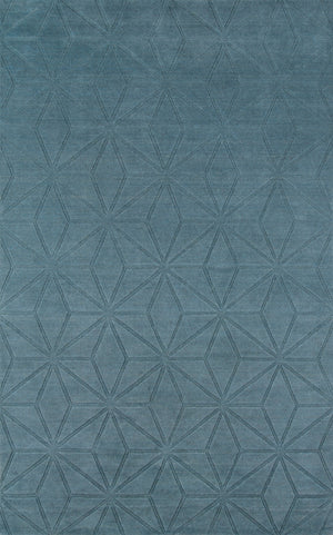 Momeni Gramercy GM-17 Hand Loomed Contemporary Geometric Indoor Area Rug Blue 9'6" x 13'6" GRAMEGM-17BLU96D6