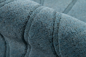 Momeni Gramercy GM-17 Hand Loomed Contemporary Geometric Indoor Area Rug Blue 9'6" x 13'6" GRAMEGM-17BLU96D6