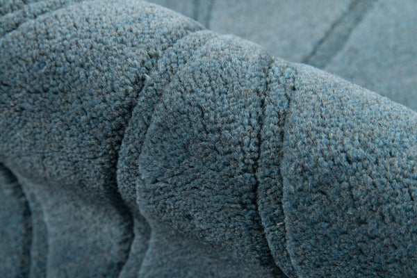 Momeni Gramercy GM-17 Hand Loomed Contemporary Geometric Indoor Area Rug Blue 9'6" x 13'6" GRAMEGM-17BLU96D6