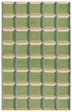 Safavieh Genre 101 Hand Tufted Modern Rug Green / Beige 8' x 10'
