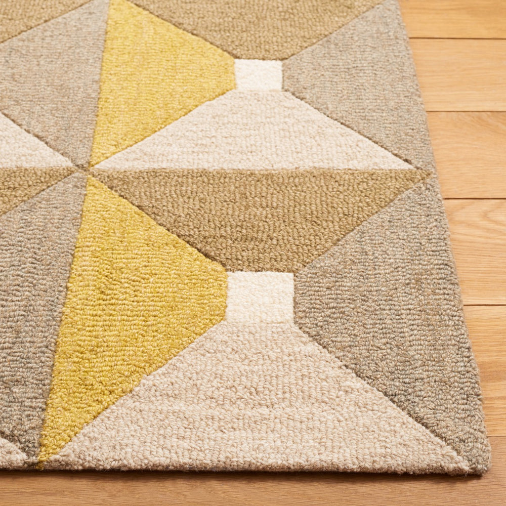 Safavieh Genre 104 Hand Tufted Modern Rug Grey / Gold 8' x 10'