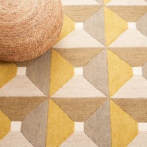 Safavieh Genre 104 Hand Tufted Modern Rug Grey / Gold 8' x 10'