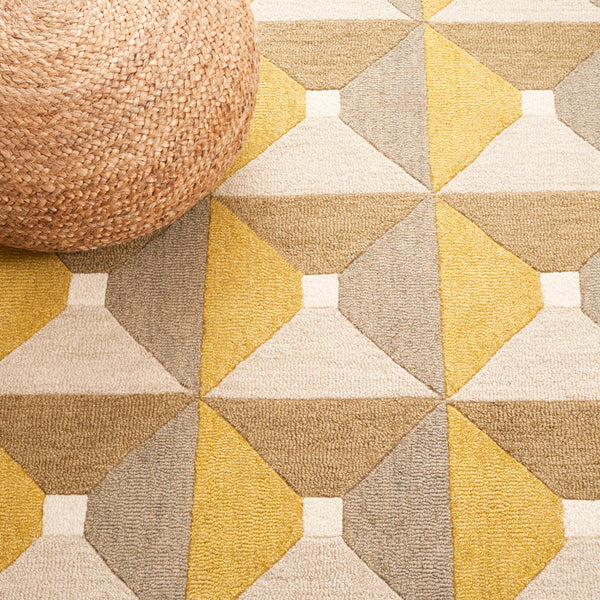 Safavieh Genre 104 Hand Tufted Modern Rug Grey / Gold 8' x 10'