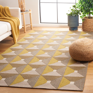 Safavieh Genre 104 Hand Tufted Modern Rug Grey / Gold 8' x 10'