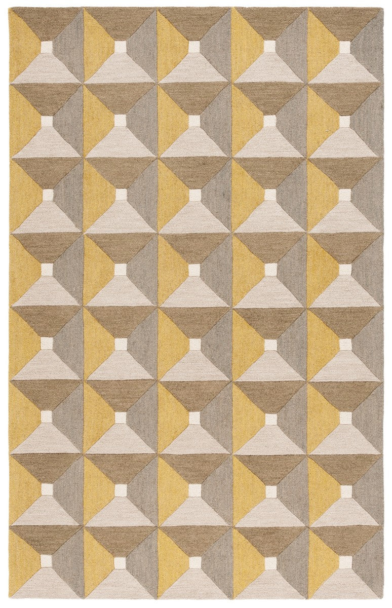 Safavieh Genre 104 Hand Tufted Modern Rug Grey / Gold 8' x 10'