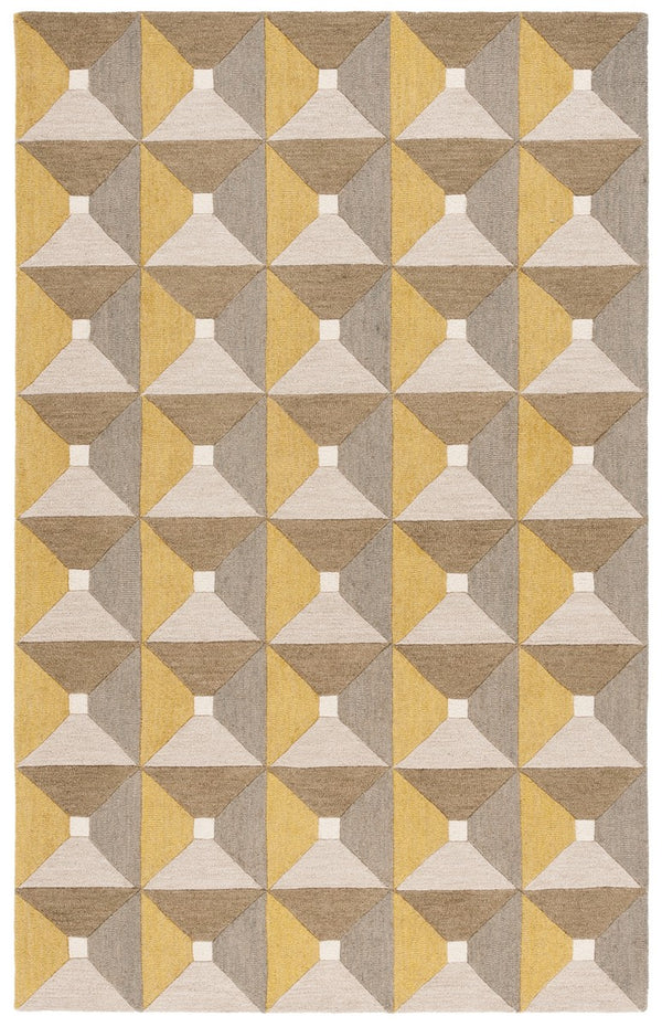 Safavieh Genre 104 Hand Tufted Modern Rug Grey / Gold 8' x 10'