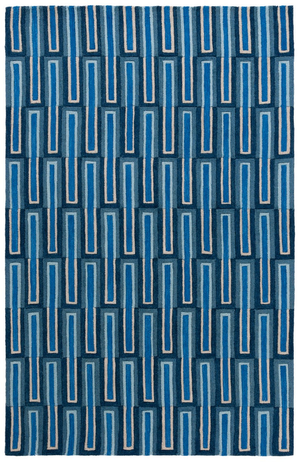Safavieh Genre 105 Hand Tufted Modern Rug Blue / Ivory 8' x 10'